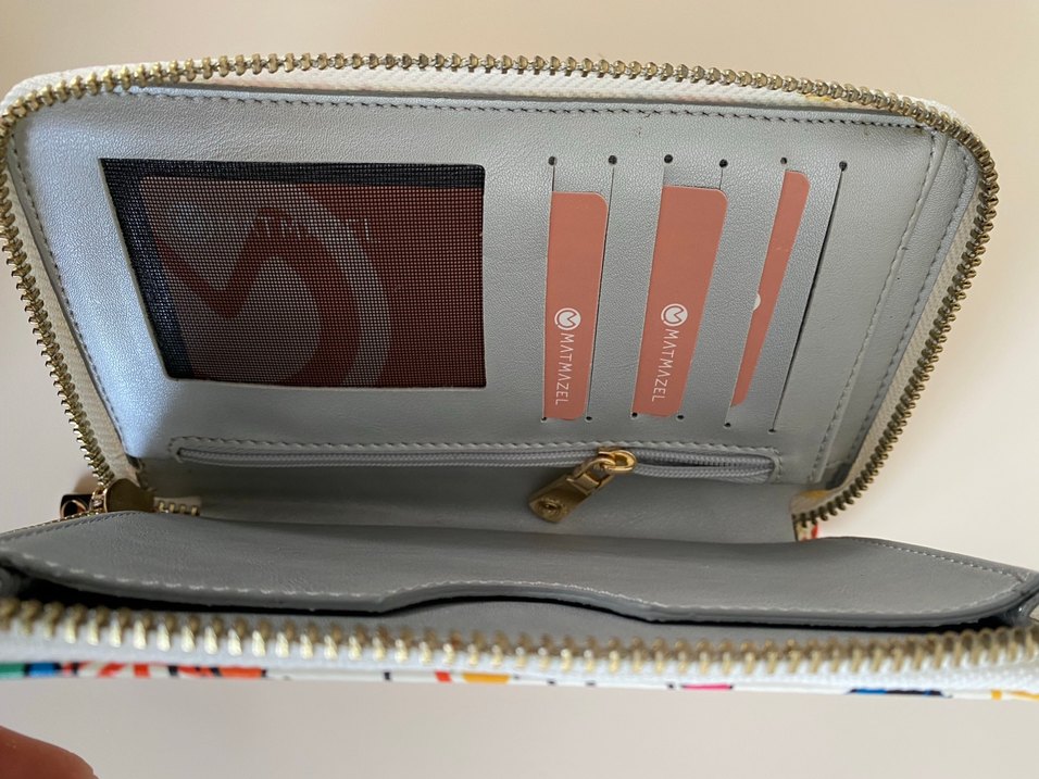 Matmazel Renkli Baskılı Kadın Fermuarlı Cüzdan - Görsel 2