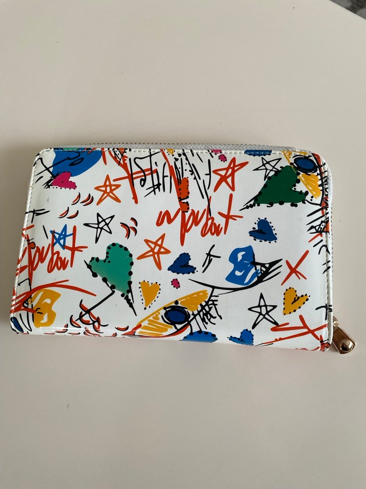 Matmazel Renkli Baskılı Kadın Fermuarlı Cüzdan - Görsel 5