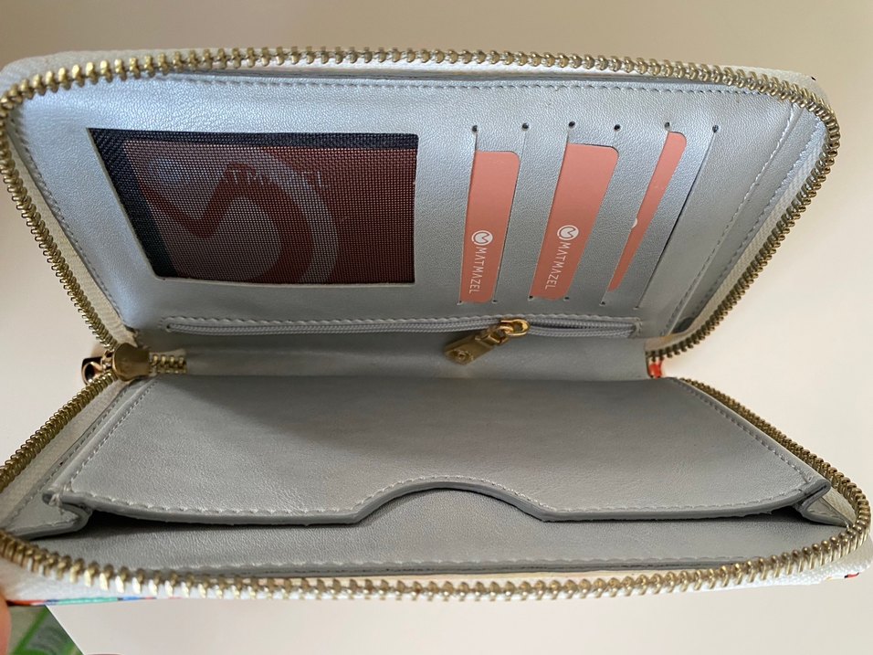 Matmazel Renkli Baskılı Kadın Fermuarlı Cüzdan - Görsel 3