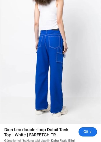 Bershka straight mavi pantolon - Görsel 2