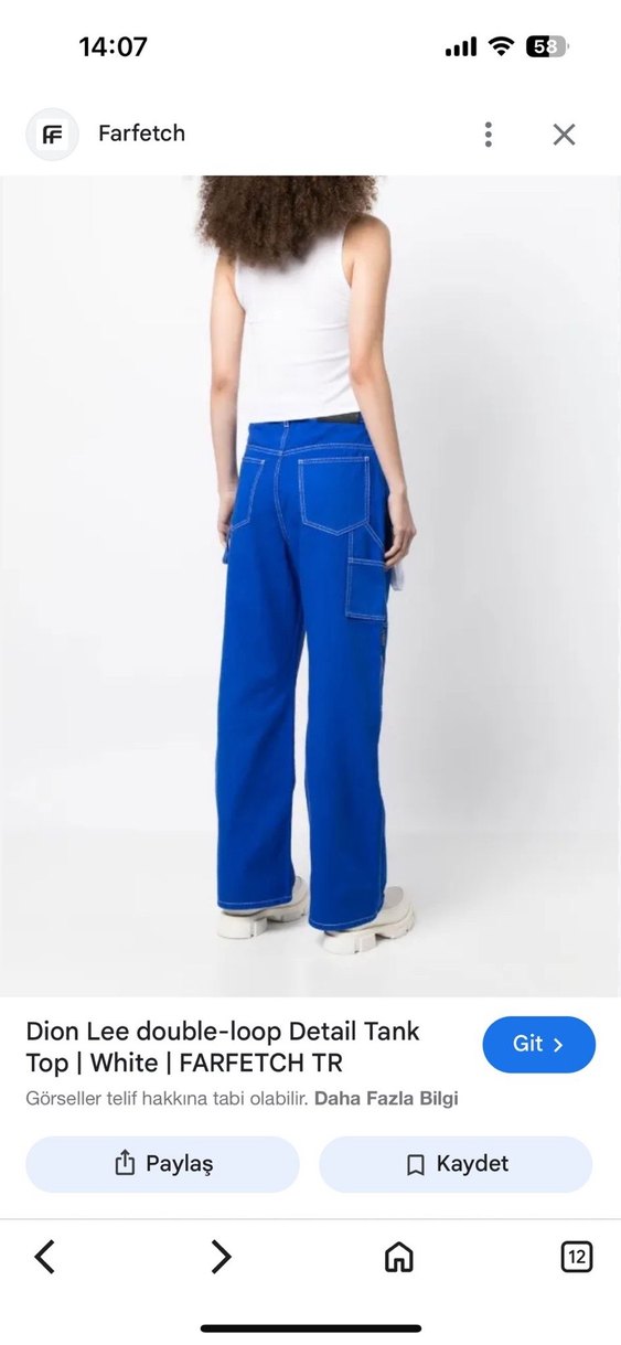 Bershka straight mavi pantolon - Görsel 2