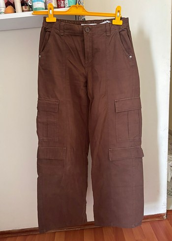 Bershka Kahverengi kargo Pantolon - Görsel 2