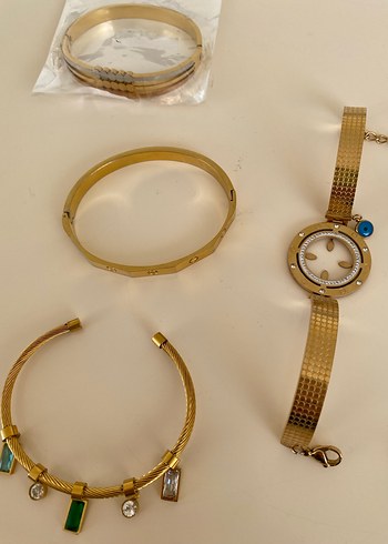 Gold Renkli çelik Kadın Bileklik - Görsel 4