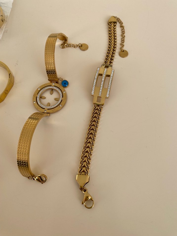 Gold Renkli çelik Kadın Bileklik - Görsel 2