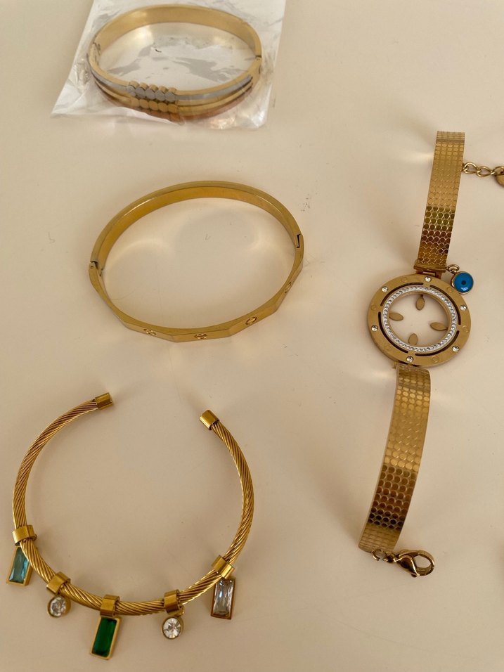 Gold Renkli çelik Kadın Bileklik - Görsel 4