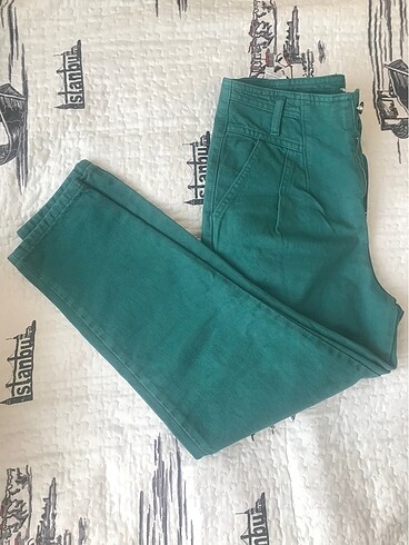 Yeşil denim pantolon