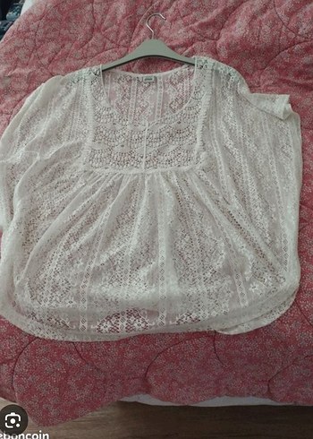 Kız Çocuk Dantel İşlemeli Bluz 11-12 yas - Görsel 5