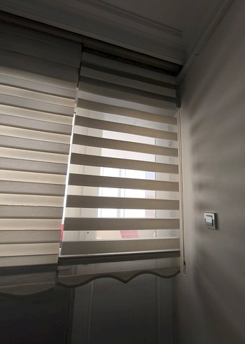 Bej Çizgili Modern Perde - Görsel 3