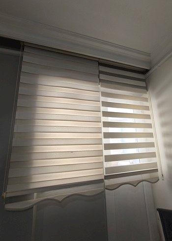 Bej Çizgili Modern Perde - Görsel 4