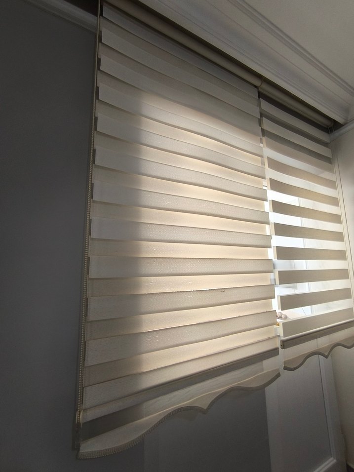 Bej Çizgili Modern Perde - Görsel 2