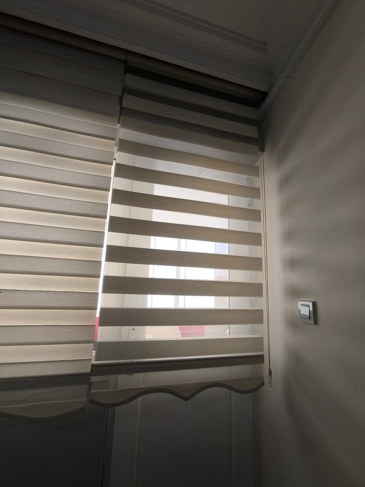 Bej Çizgili Modern Perde - Görsel 3