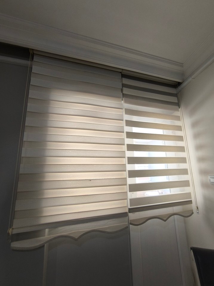 Bej Çizgili Modern Perde - Görsel 4