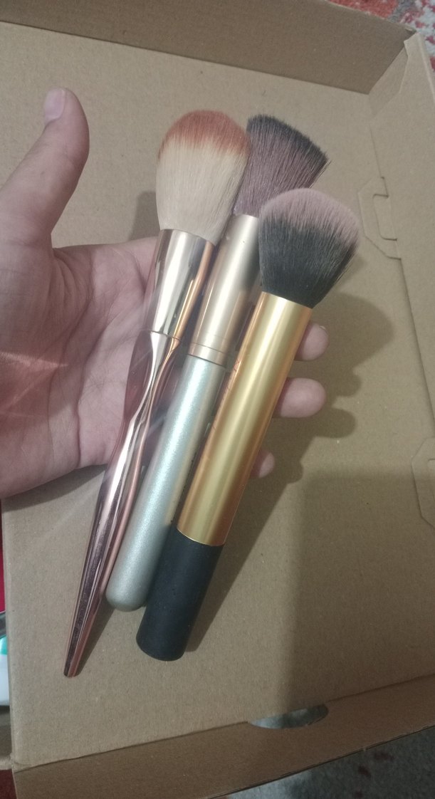 3'lü Makyaj Fırçası Seti, Camel Renk - Görsel 2