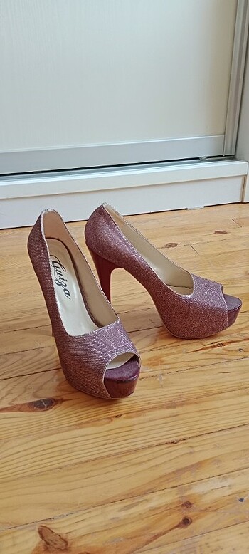 Diğer Cherry red platform topuklu