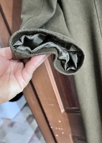 Nakış Detaylı Uzun haki Kadın Kaban - Görsel 7