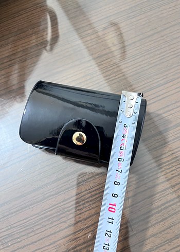 Yurtdışından ithal Kadın Siyah Rugan Deri Cüzdan ve Kartlık - Görsel 3