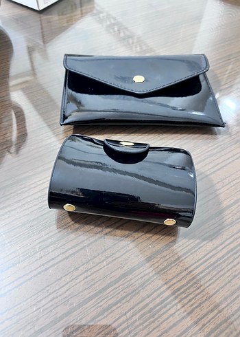 Yurtdışından ithal Kadın Siyah Rugan Deri Cüzdan ve Kartlık - Görsel 2