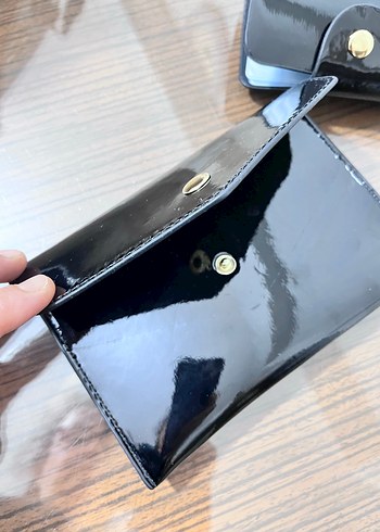 Yurtdışından ithal Kadın Siyah Rugan Deri Cüzdan ve Kartlık - Görsel 9