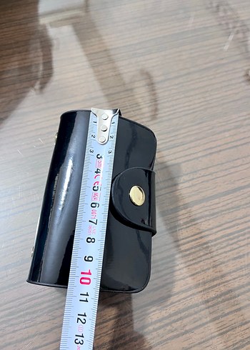 Yurtdışından ithal Kadın Siyah Rugan Deri Cüzdan ve Kartlık - Görsel 4