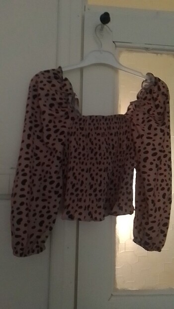 Lastikli crop bluz