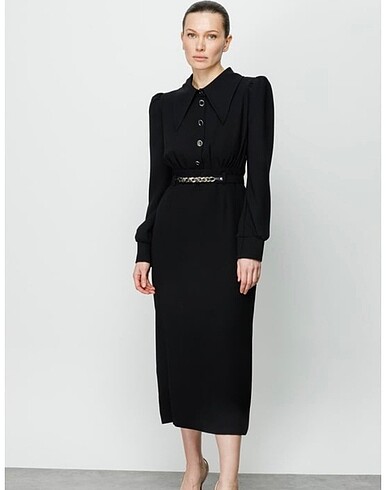 36 Beden siyah Renk Kadın elbise