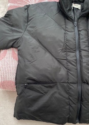 Kadın Siyah Kapitone Kısa Kışlık Mont - Görsel 5