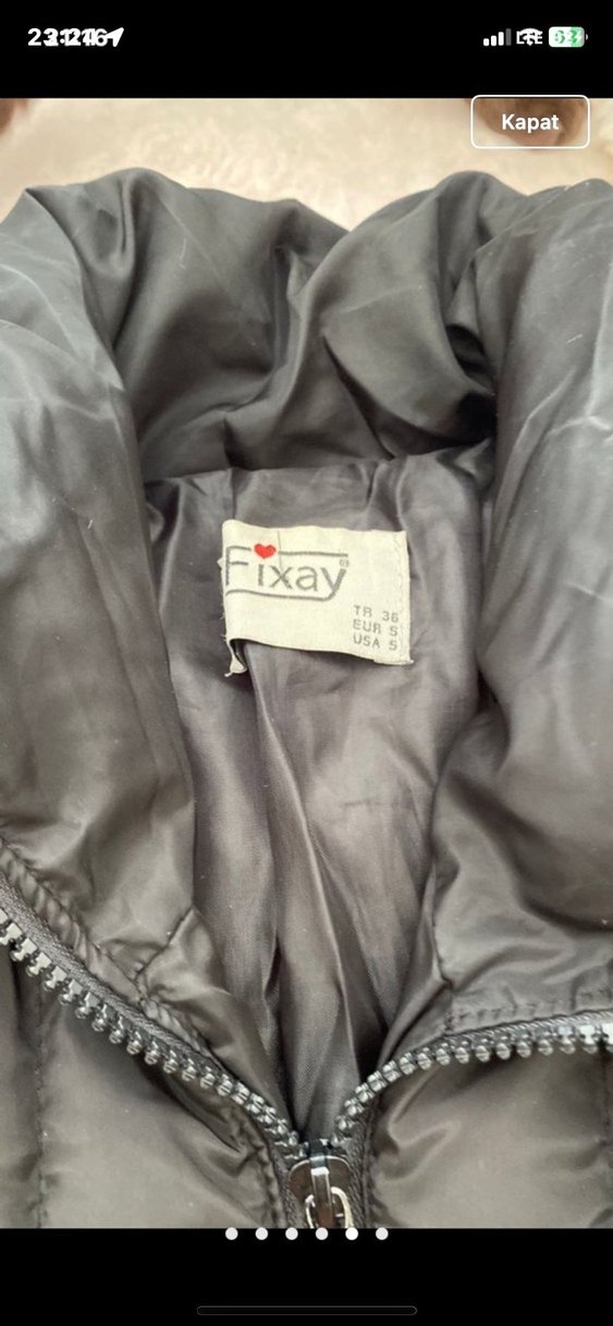 Kadın Siyah Kapitone Kısa Kışlık Mont - Görsel 2