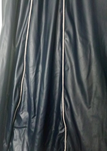 Siyah Uzun Drapeli Kadın Etek - Görsel 3