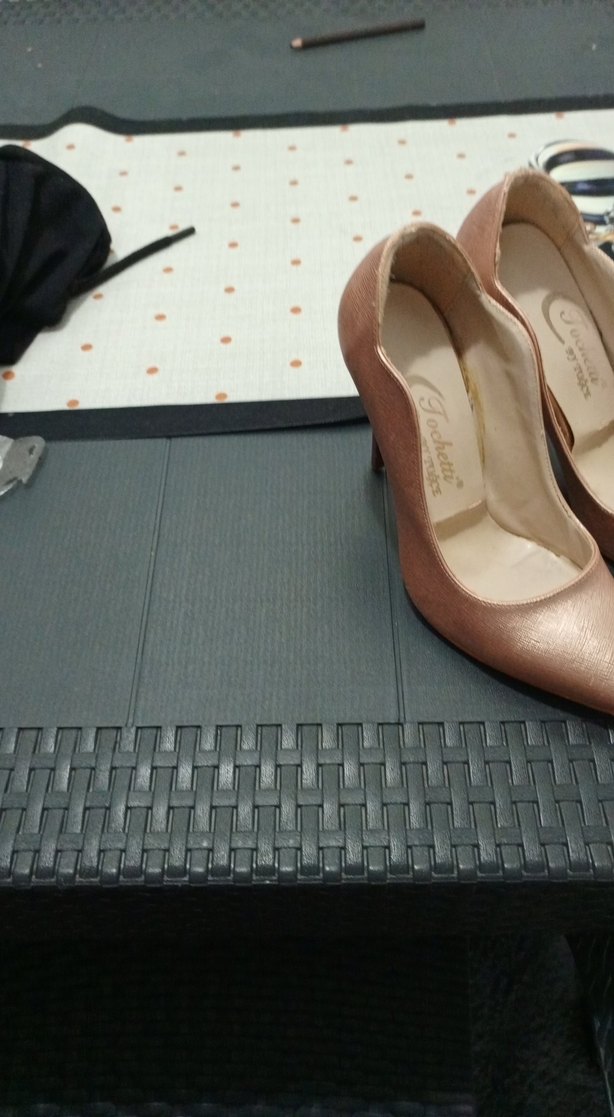 Bej Deri Stiletto Topuklu Kadın Ayakkabı - Görsel 4