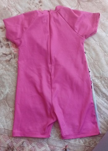 6 Yaş Beden Kız Çocuk Pembe LOL Baskılı Kısa Kollu Mayo