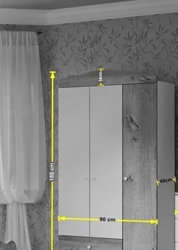 Beyaz ve Gri Çocuk Gardırobu - Görsel 2