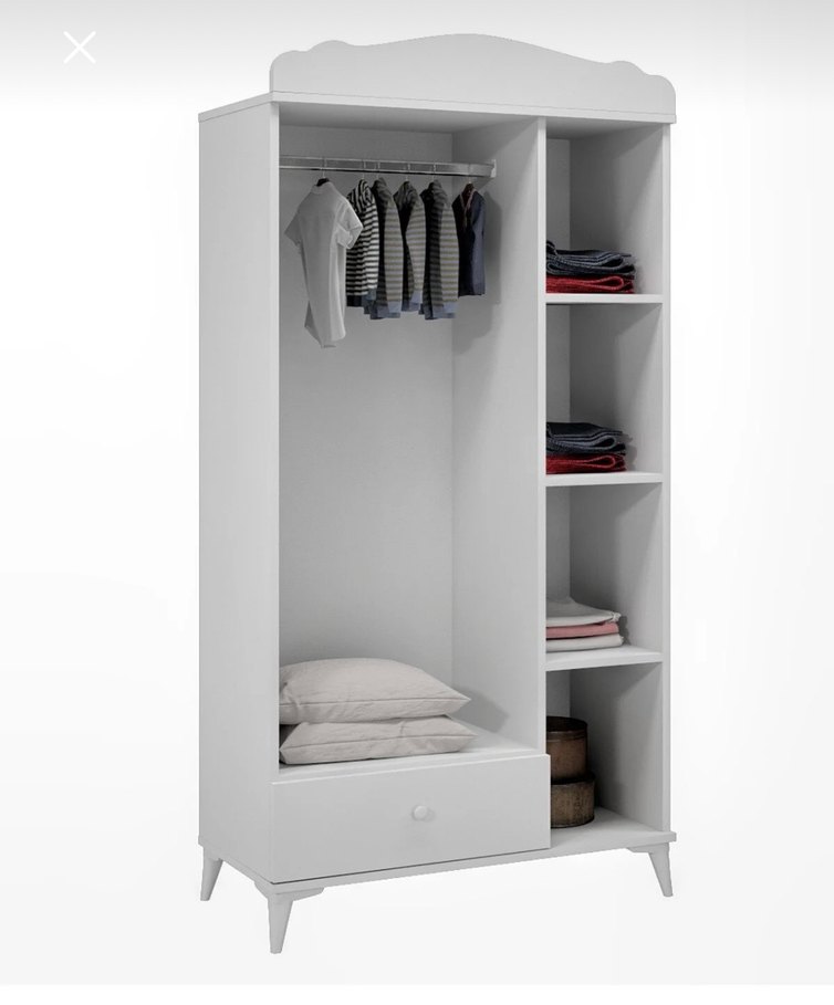 Beyaz ve Gri Çocuk Gardırobu - Görsel 3