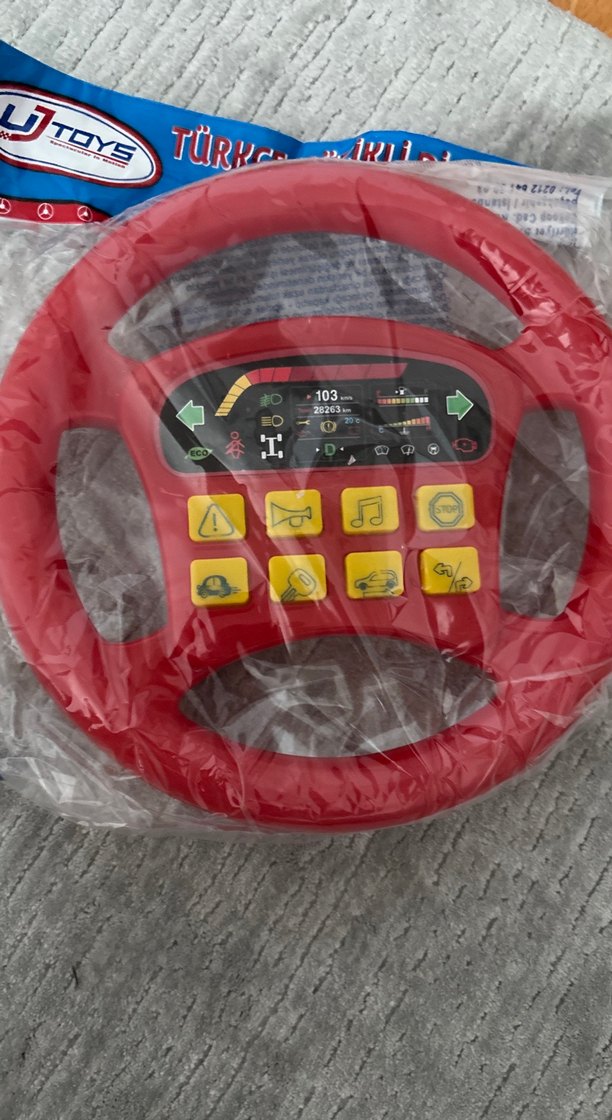 Renkli Kırmızı Oyun Direksiyon Seti - Görsel 2