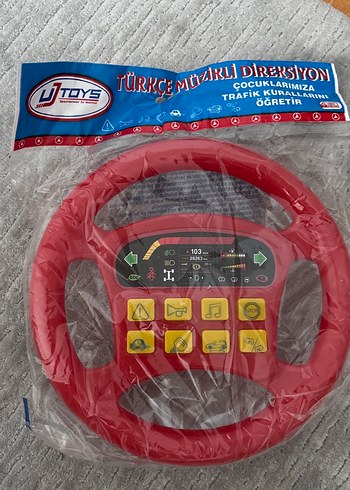 Kırmızı Müzikli Direksiyon Oyuncak - Görsel 3