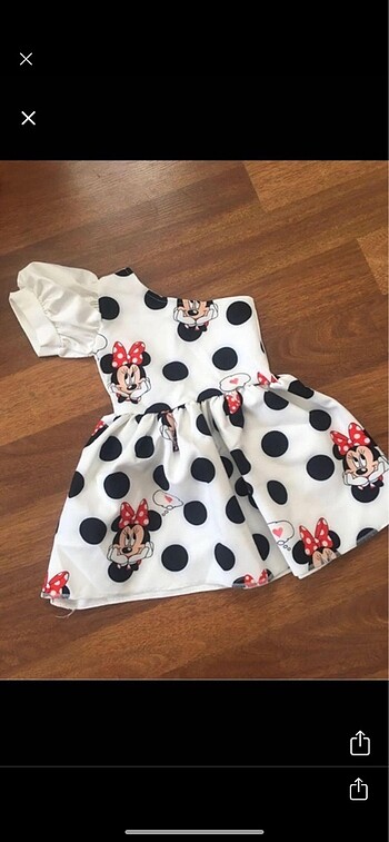 Kız çocuk parti kostüm doğum günü minnie mouse elbise