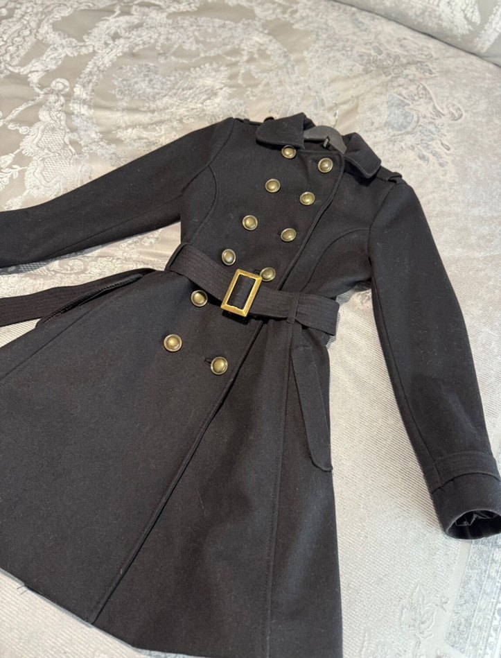 Kemerli Siyah Kadın Kaban - Görsel 3