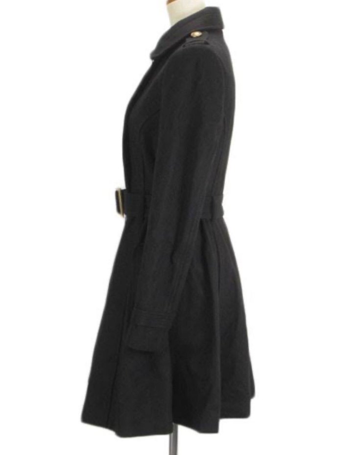 Kemerli Siyah Kadın Kaban - Görsel 2