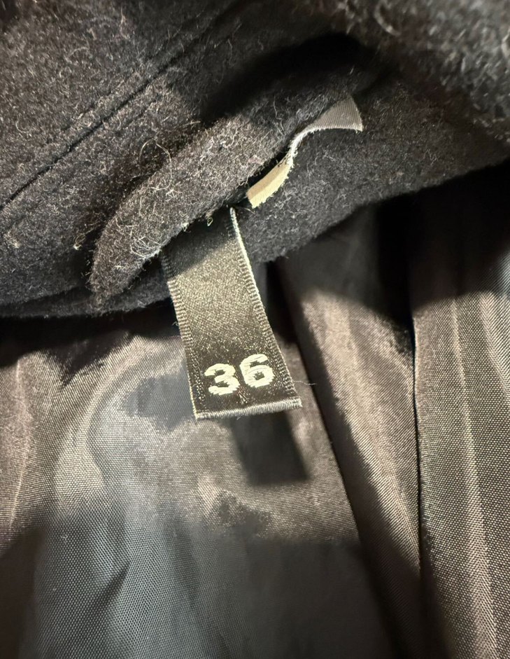 Kemerli Siyah Kadın Kaban - Görsel 5