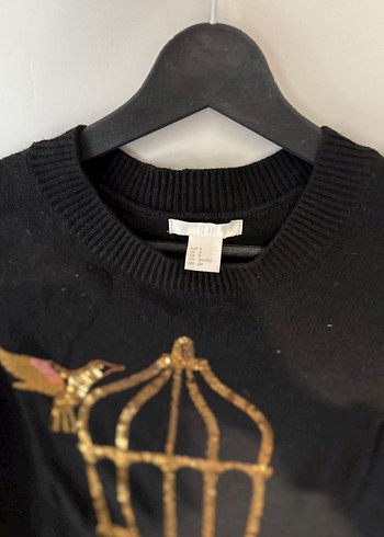 Altın Baskılı Örme H&M Kazak - Görsel 3