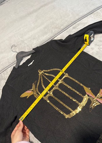 Altın Baskılı Örme H&M Kazak - Görsel 4