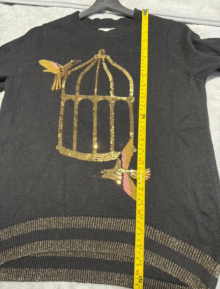 Altın Baskılı Örme H&M Kazak - Görsel 5