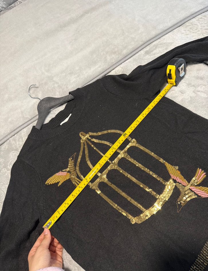 Altın Baskılı Örme H&M Kazak - Görsel 4