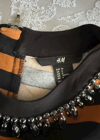 Kahverengi Siyah Çizgili H&M bluz - Görsel 4