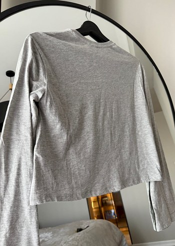 Gri Nakışlı Kadın Sweatshirt H&M - Görsel 6