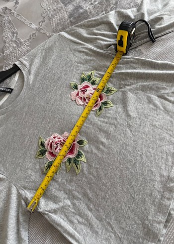 Gri Nakışlı Kadın Sweatshirt H&M - Görsel 3