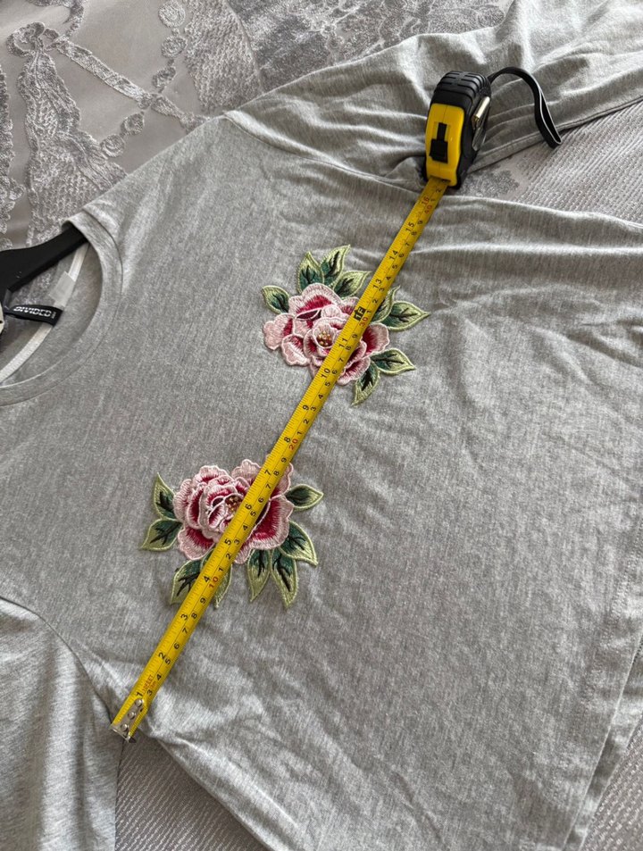 Gri Nakışlı Kadın Sweatshirt H&M - Görsel 3