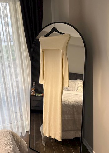 Beyaz Triko Uzun Elbise - Görsel 2