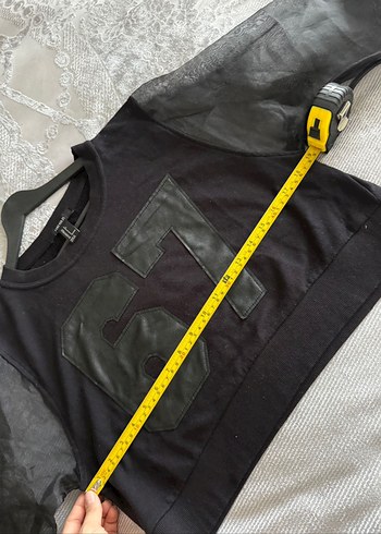 67 Baskılı Siyah Kadın Sweatshirt - Görsel 2