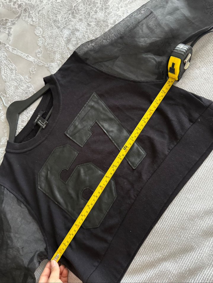 67 Baskılı Siyah Kadın Sweatshirt - Görsel 2