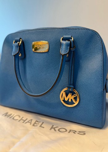 Mavi Michael Kors Deri Çanta - Görsel 7